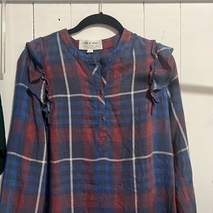 Anthropologie Flannel dress soft cotton fabric